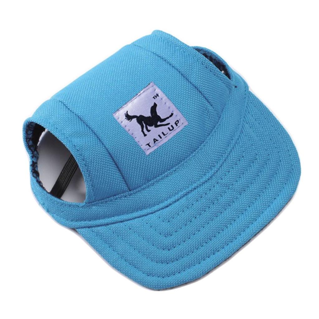 With Ear Holes Adjustable Chin Strap Puppy Dog Visor Hats Sun Protection Sunbonnet Baseball Cap
