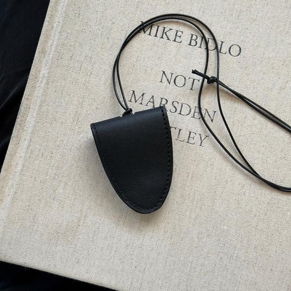 Leather Eyeglasses Storage Bag Pendant Durable Hanging Neck Pouch Unisex Glasses Clip