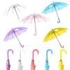 Transparent umbrella long vinyl 70cm set 5 clear 8 ribs wind-resistant lightweight durable water-repellent larger size jump good visibility rainy men