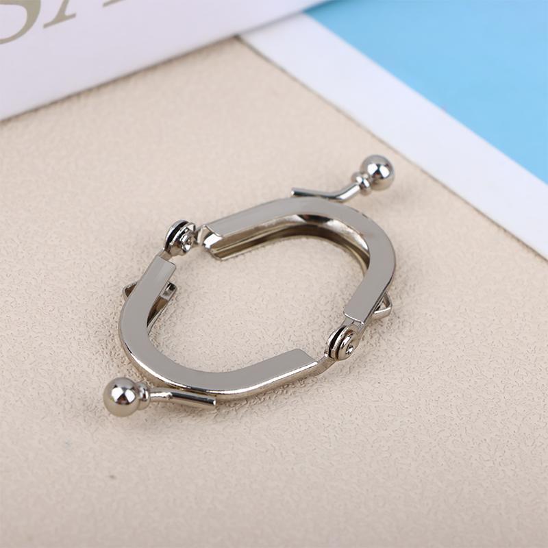 1 шт., 2,5 см * 3,5 см, крошечная круглая застежка с застежкой-замком, рамка для кошелька с внешними петлями, клейкая рамка с замком-поцелуем, аксессуары для изготовления сумок своими руками