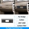 For Dodge Caliber 2007 2008 Carbon Fiber Inner Door Handle Panel Decorative Cover Car Interior Decoration Accessories Sticker