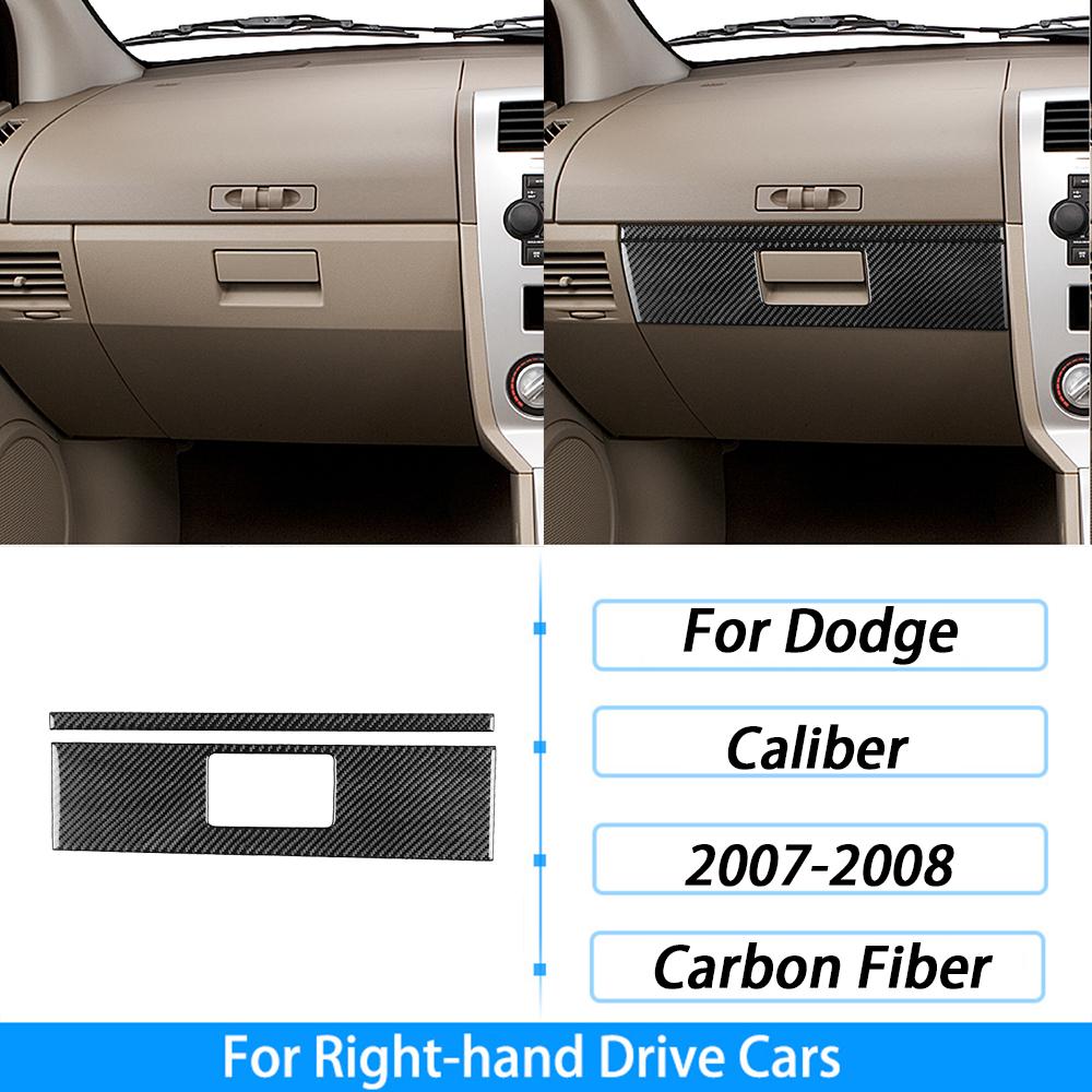For Dodge Caliber 2007 2008 Carbon Fiber Inner Door Handle Panel Decorative Cover Car Interior Decoration Accessories Sticker