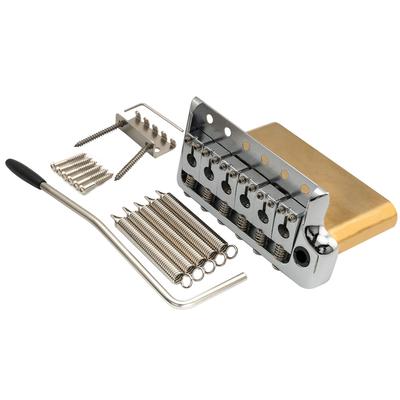 Musiclily Ultra Латунное тремоло бридж типа PRS с ножевой кромкой для электрогитары Strat ST, хром, 10,5 мм, 6 точек