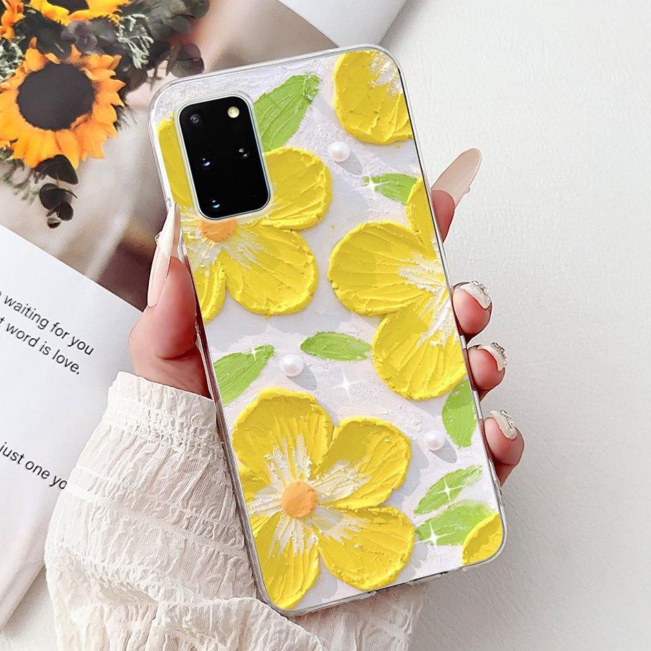 Для Samsung Galaxy S20 Plus Ultra 5G Чехол Модный Цветочный Расписной Мягкий Тонкий Силиконовый Задний Чехол Для Samsung S20 5G SM-G981B Funda