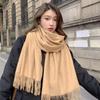 Новый черный шарф кашемировый женский шерстяной женский шарф теплый клетчатый шарф женские зимние шарфы