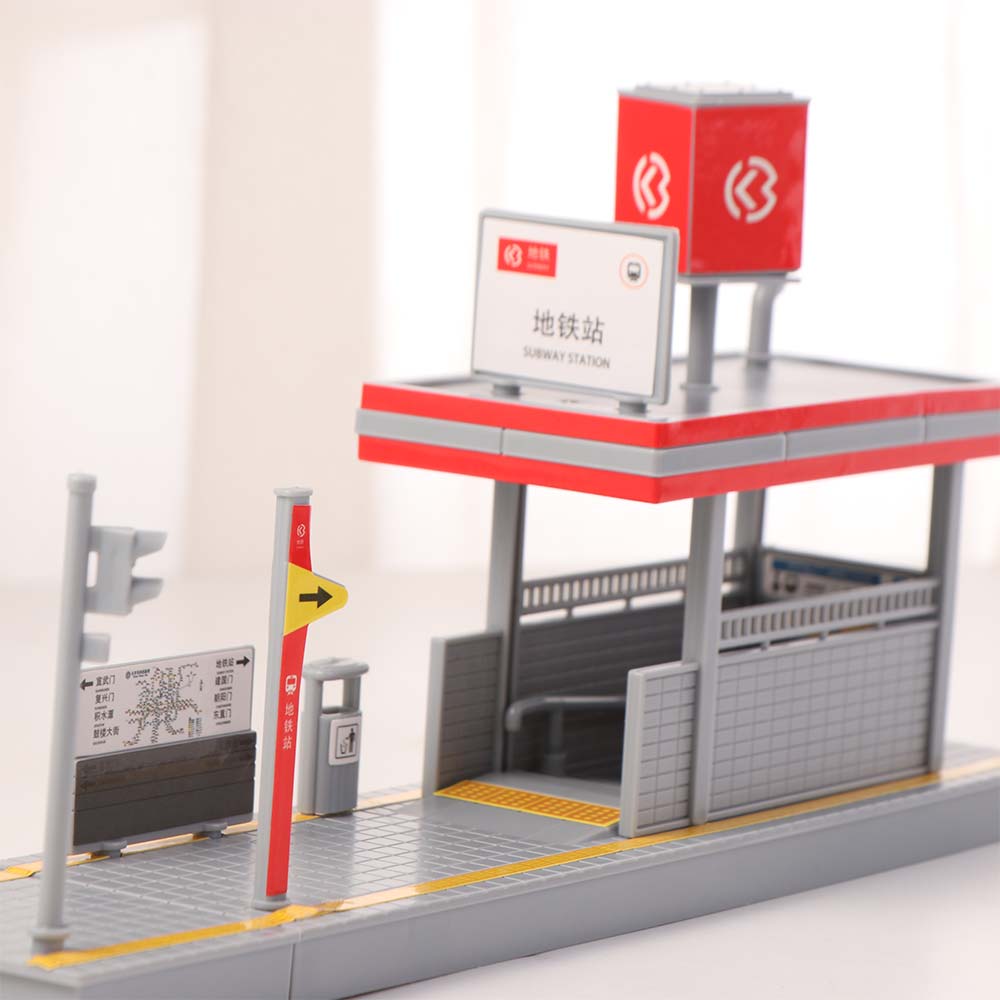 Figure Display Miniature Subway Station Simulated Architecture Scene Model Kids Toy