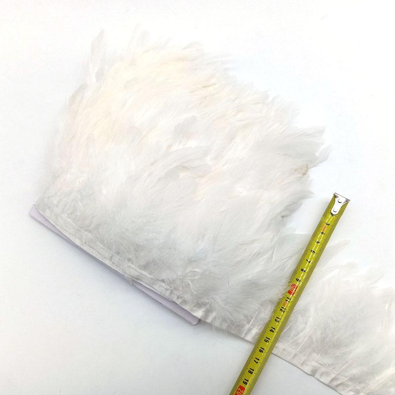 5-10Meter Natural Chicken Rooster Tail Feather Trims Fringe Plume for Needlework Sewing Accessories Decoration 13-18cm