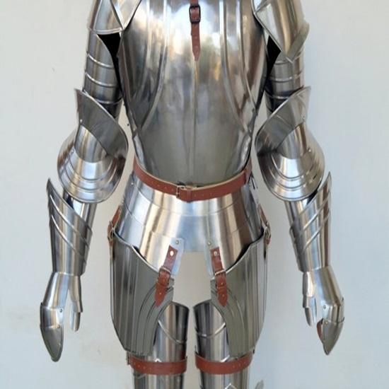 Бронекостюм Боевой пластинчатый доспех для всего тела Средневековый костюм тамплиера для всего тела Костюм крестоносца Носимые ролевые игры Фэнтези Готические доспехи Домашний декор