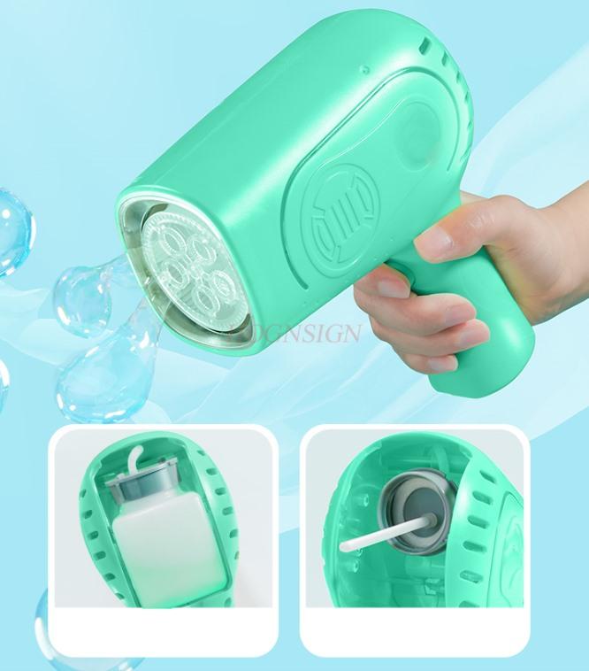 Bubble Machine Children'S Handheld Gun Gatling Water Proof Bubble Blowing Boys And Girls' Toy Popular