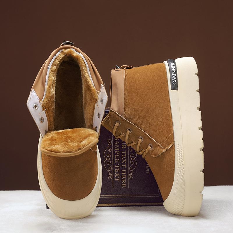 2025 Новые мужские и женские зимние теплые ботинки для снега, водонепроницаемые нескользящие ботинки с хлопковой подкладкой, размер 35-44