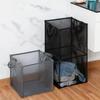 Square Laundry Basket Foldable Storage Basket New Mesh Basket