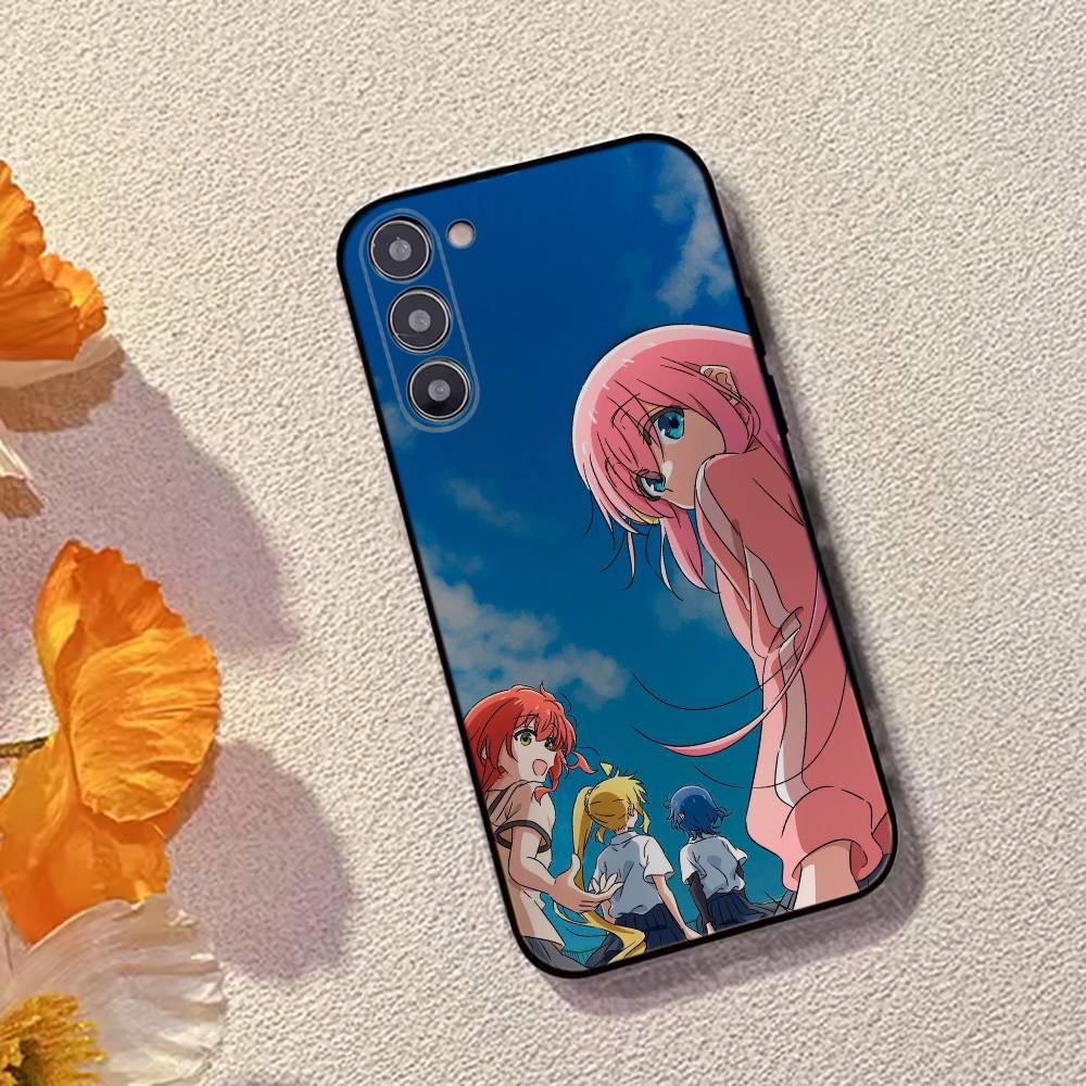 Аниме B-Bocchi The Rock Милый чехол для телефона Samsung Galaxy A73,A72,A71,A70,A53,A52,A51,Другие Мягкий черный чехол