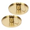2pcs Iron Candle Holder Metal Home Golden Simple Retro Elegant Desktop Aromatherapy Candle Stand