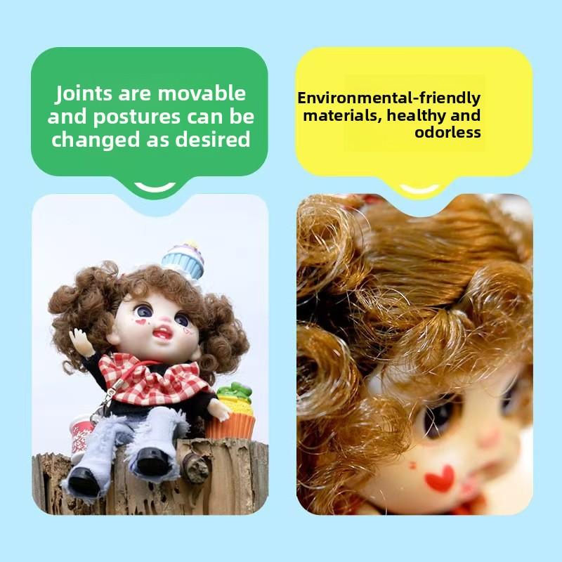 Mobile Phone Pendant Doll Cute Shape Loli Girl Birthday Knitting Doll Ornament Toy