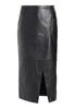 Formal Stylish Fashion Women Skirt Black Handmade Leather Genuine Lambskin
