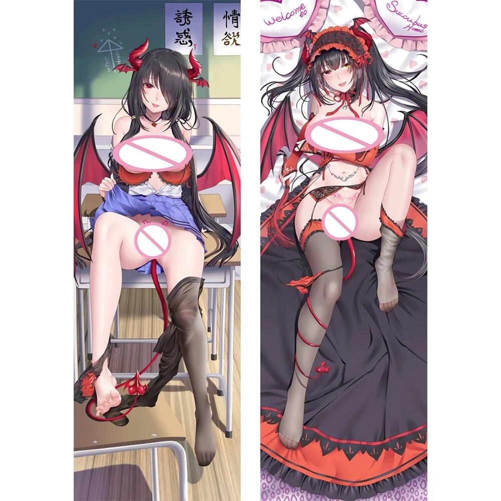 Anime DATE A LIVE Series Tokisaki Kurumi Dakimakura Cartoon Peach Skin Pillowcase Hugging Body Cushion Cover Otaku Bedding Gift