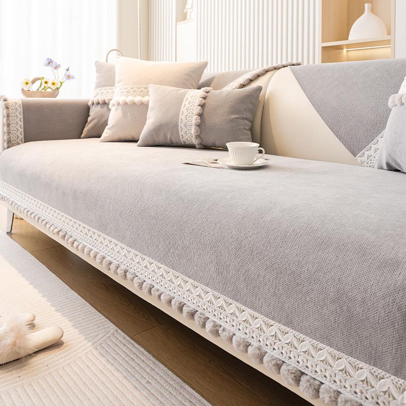Cream Style Chenille Sofa Cushion Simple Four Seasons Universal Sofa Cover Cover High-Grade Sofa Cover Towel