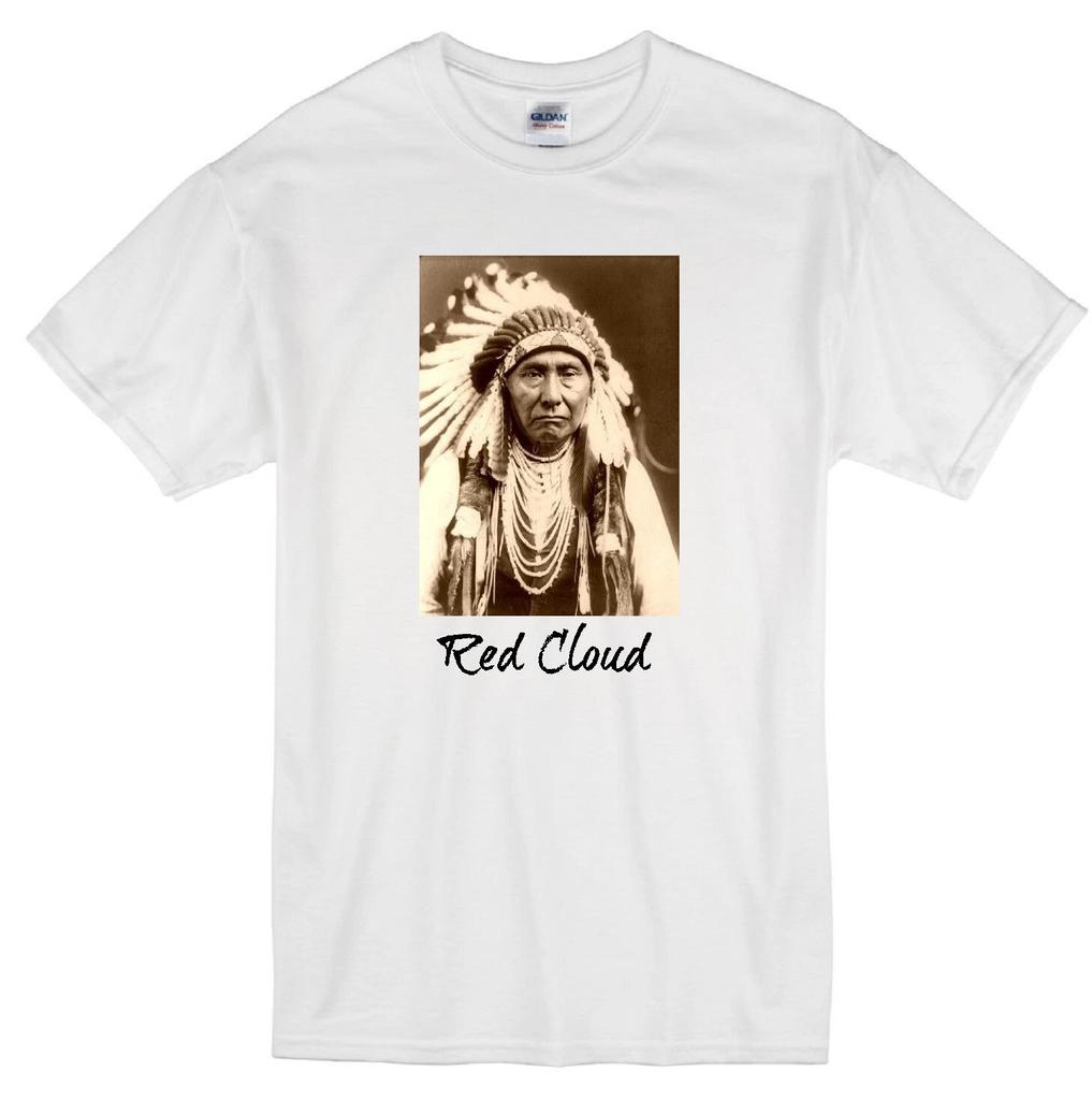 RED CLOUD NATIVE AMERICAN OGLALA CHEYENNE INDIAN LEADER CHIEF WHITE T-shirt