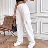 Women's Autumn and Winter Solid Colour Casual Straight Leg Wide Leg Pants