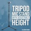 Shure by Gator Deluxe Tripod Microphone Stand, Straight Type, with Pistol Grip Clutch, SH-TRIPODSTANDDX