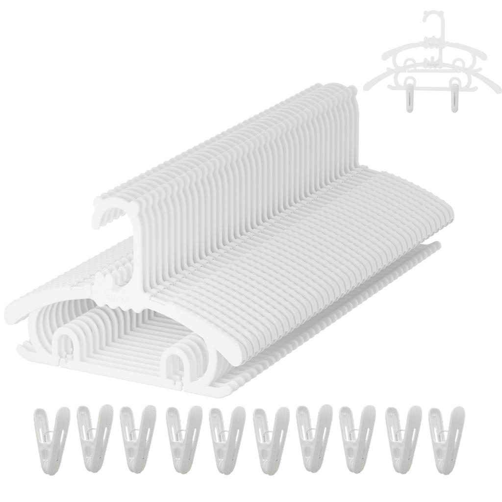 10pcs Multifunctional Children'S Hangers Infants And Young Children'S Clothes Retractable Drying Racks Household Newborn Baby Non-Slip Clothing