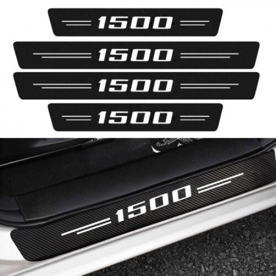 4pcs For Chevy Silverado 1500 Carbon Fiber Cab Door Sill Plate Protector Cover