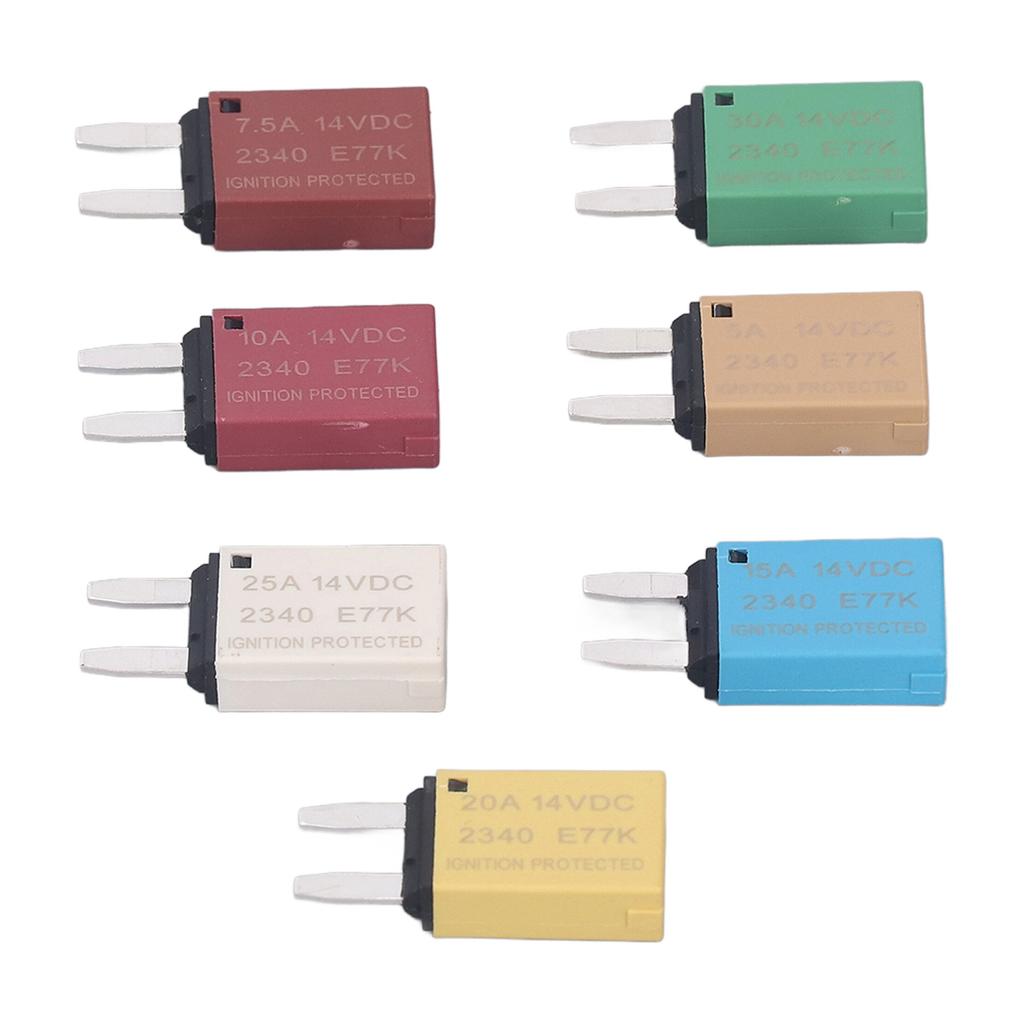 Набор 7 шт. Автоматический предохранитель с самовозвратом 5А 7,5А 10А 15А 20А 25А 30А ATC ATO лезвие для автомобиля лодки автодома