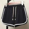 Plus Size Womens Summer Yoga Sport Shorts Ladies Jogging Slim Fiit Fitness Drawstring Elastic Waist Casual Sportswear