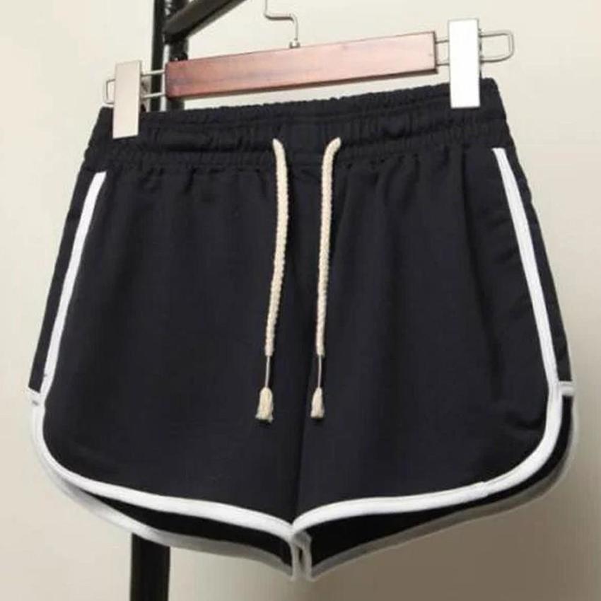 Plus Size Womens Summer Yoga Sport Shorts Ladies Jogging Slim Fiit Fitness Drawstring Elastic Waist Casual Sportswear