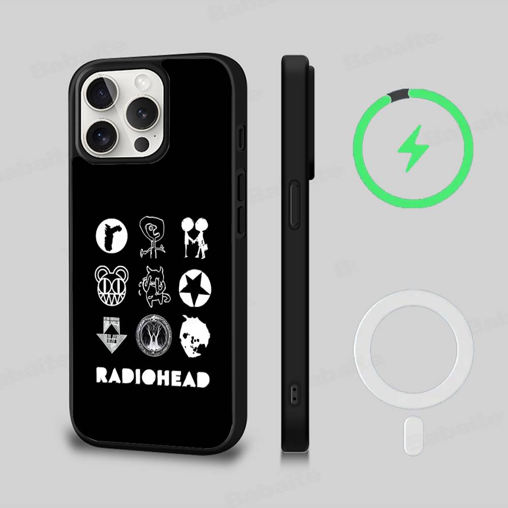 R-Radiohead Рок-группа Для Magsafe Магнитный Чехол-бампер Для IPhone 11 12 13 14 15 16 17 Pro Max Plus