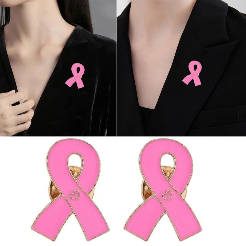 10Pcs Cancer Awareness Ribbon Pin Awareness Brooch Decorative Metal Lapel Pins For Clothing Bag Hat Costume Decoration