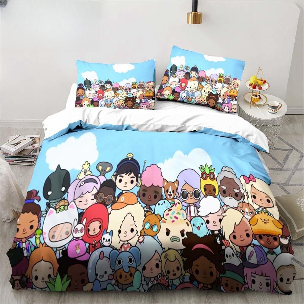 Новый игровой комплект постельного белья Toca Life World Excavator Sheet King Twin Double Child Bedding Set Mircofiber или Polyester Bedding Cover Set