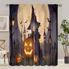 2 Pieces - Halloween - Printed Curtain - Polyester Material - Suitable for Bedroom, Living Room, Study Private Curtain