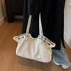 Solid Color PU Tote Bag Korean Style Underarm Packs Sweet Large Capacity Handbag  Outdoor