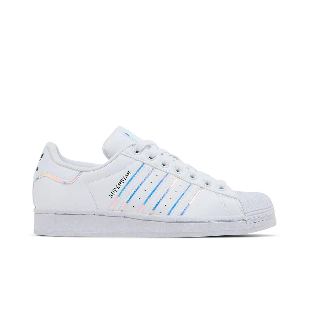 adidas Superstar Big Kid 'Iridescent' (Unisex) Cloud White / Cloud White / Core Black Kids' Skateboarding Shoes GV8899