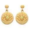 [Q4950] - Gold Plated Earrings 'Cléopatra' Golden (eye) - 20x12 Mm