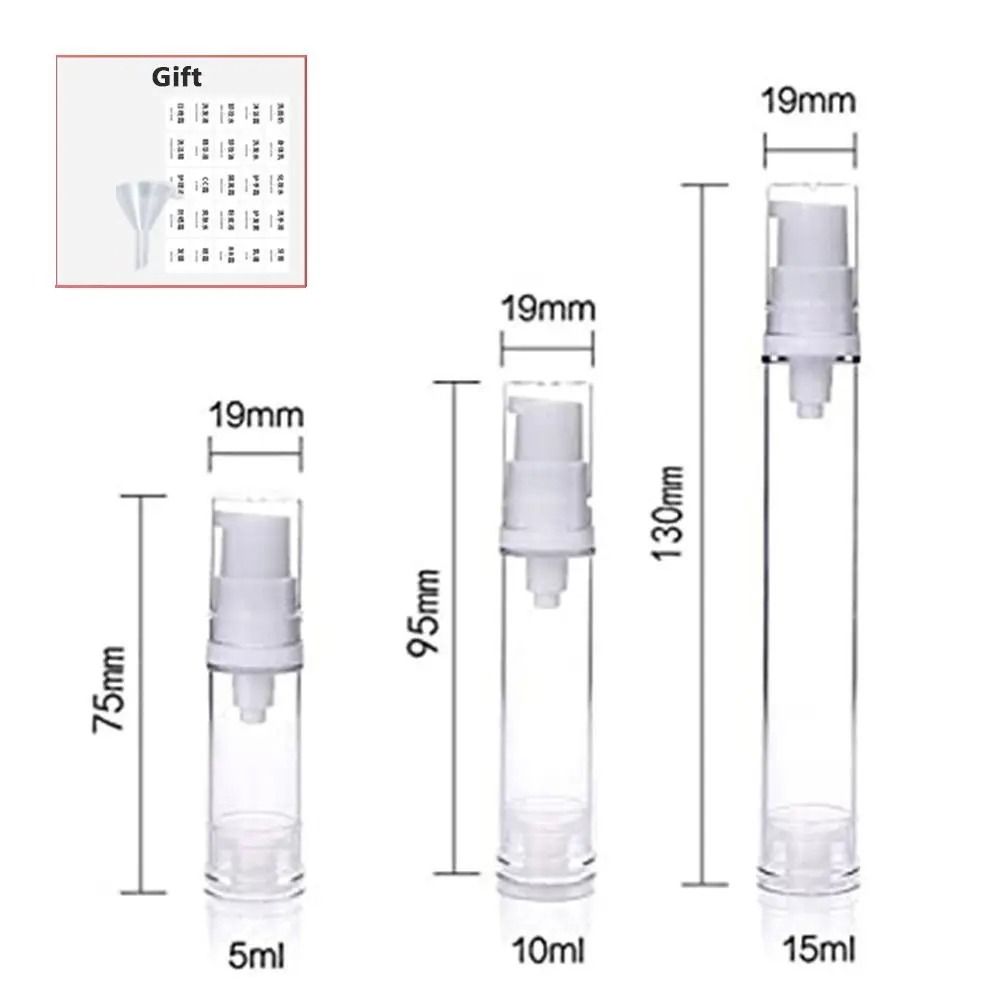 3/4Pcs 5-15ML Lotion Sprayer Bottle Empty Cosmetic Container Durable Travel Refillable Bottle
