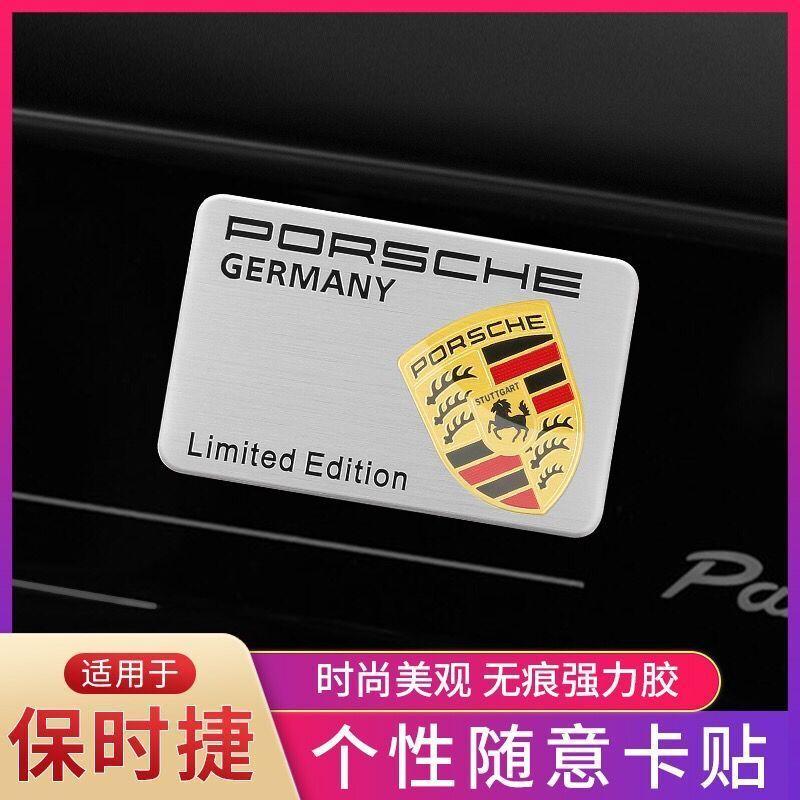 For Porsche NO10Car Styling 3D Sticker Aluminum Badge Car Body Stickers Decals For Porsche 911 Cayenne Carrera 928 Panamera Boxster Macan 918