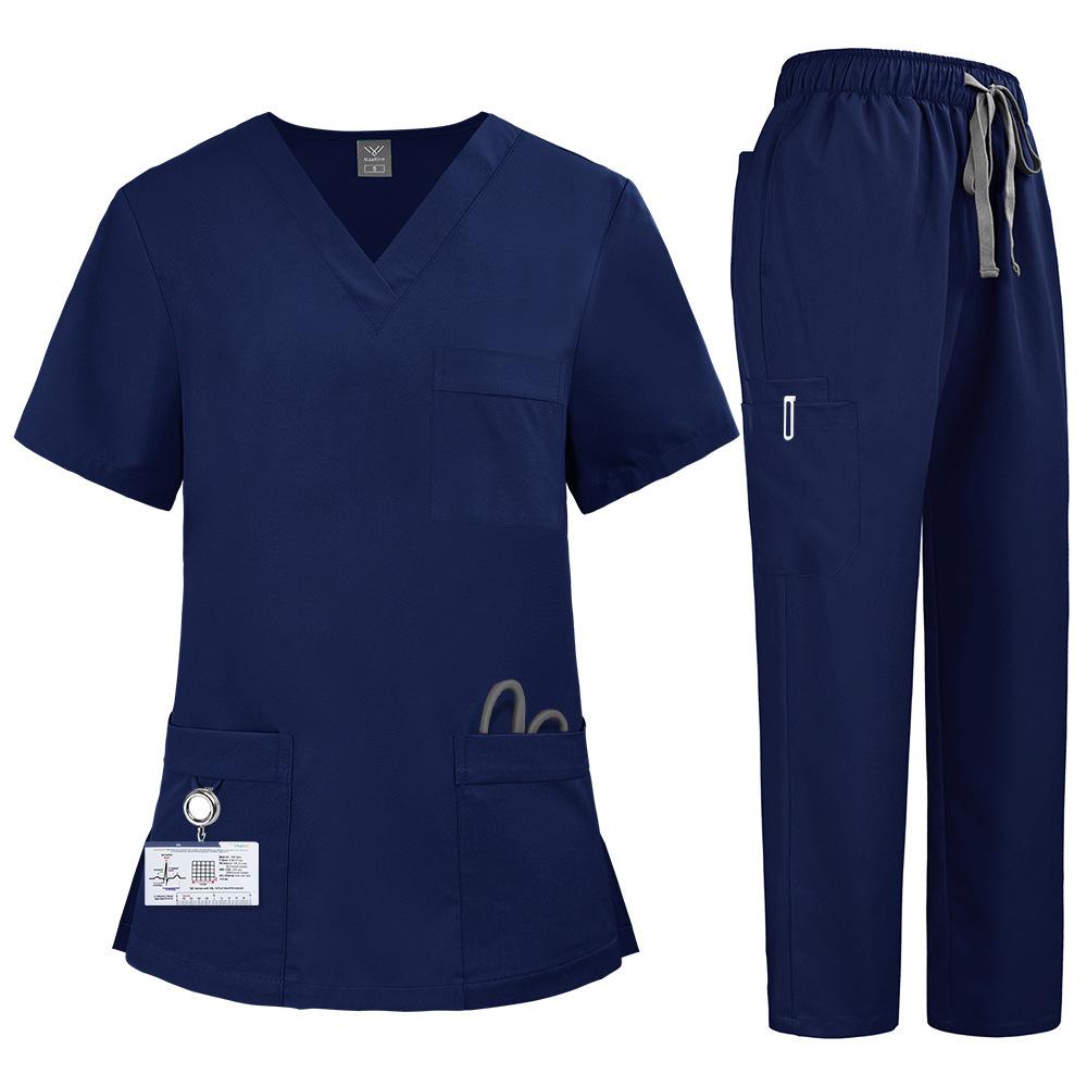 Unisex Medical Uniforms Men Women Nursing Clothes Beauty Costume Nurse Scrubs Sets Doctor Dentist Workwear Clinical Tops Pants