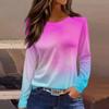 Women's Daily Casual Long-sleeved Printed O-neck Top