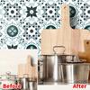 1 комплект из 9 шт. Наклейки на стену для ванной комнаты с креативным узором, имитирующие плитку - самоклеящиеся наклейки для кухни, противообрастающие, наклейки для плитки, наклейки для стен в стиле пил-энд-стик