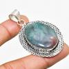 Bloodstone Gemstone Handmade 925 Silver Plated Jewelry Pendant 2.08"