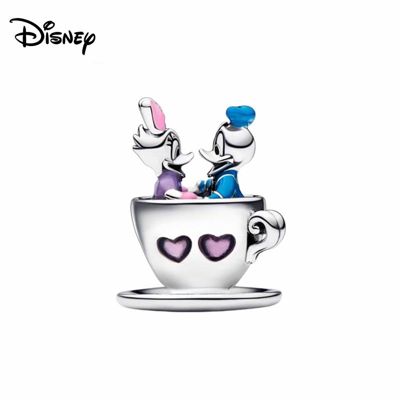 Disney 925 Silver Minnie Strawberry Bear Charms Beads Fits 3mm Original Bracelet Necklace Womens DIY Fine Jewelry Gifts