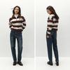 Semir Women's Oversized Striped Half-Zip Fleece Stand Collar Sweatshirt