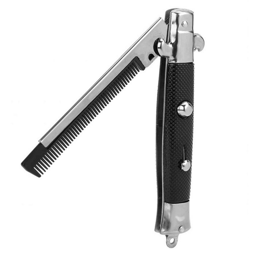 Щетка для волос Пружина Карманная Масло Расческа для волос Складная бритва Глядя Автоматическое нажатие