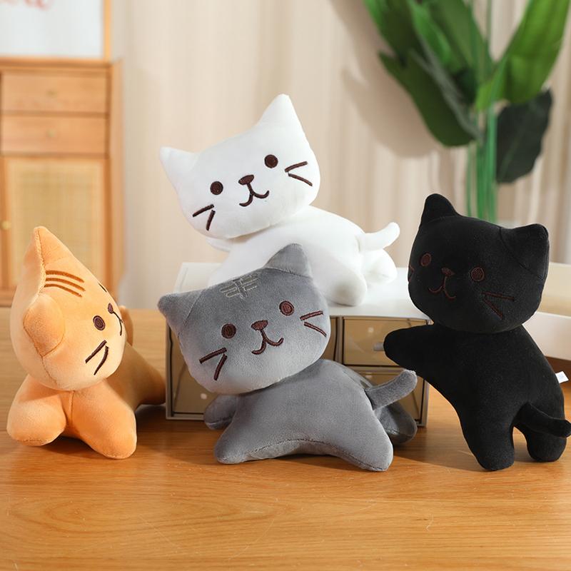 Милая Плюшевая Игрушка Кошка Мягкие Котята 4 Цвета Оранжевый Кот Игрушки Лежащий Кот Игрушка Мягкие Плюшевые Животные Игрушки Подарки для Детей Подарки на День Рождения
