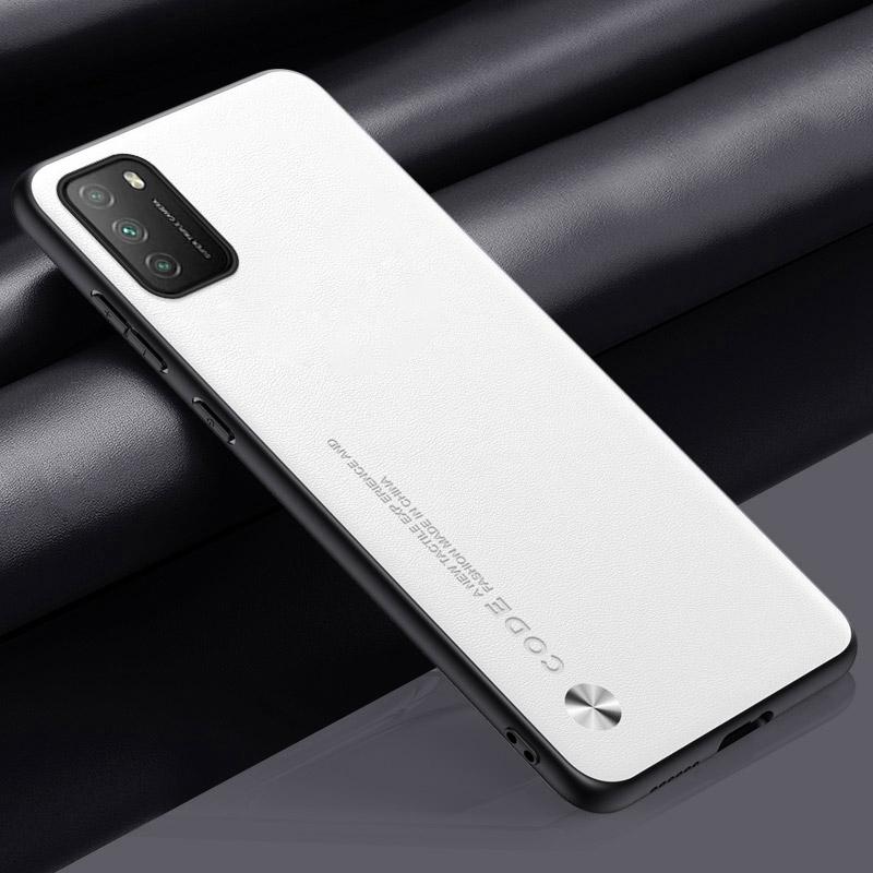 Luxury PU Leather Case For Xiaomi Poco M3 Back Cover Matte Silicone Shockproof Full Protection Phone Case For Poco M3 PocoM3