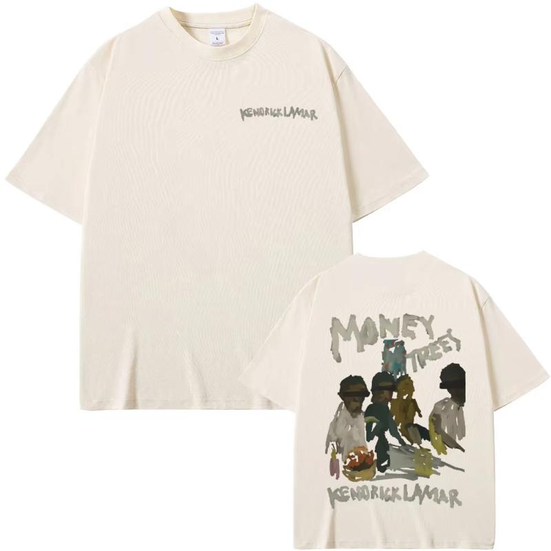 Новая Горячая Распродажа Рэпер Кендрик Ламар Good Kid Money Trees Футболки Унисекс Хип-Хоп Винтажная Оверсайз Футболка Унисекс Футболки из Чистого Хлопка