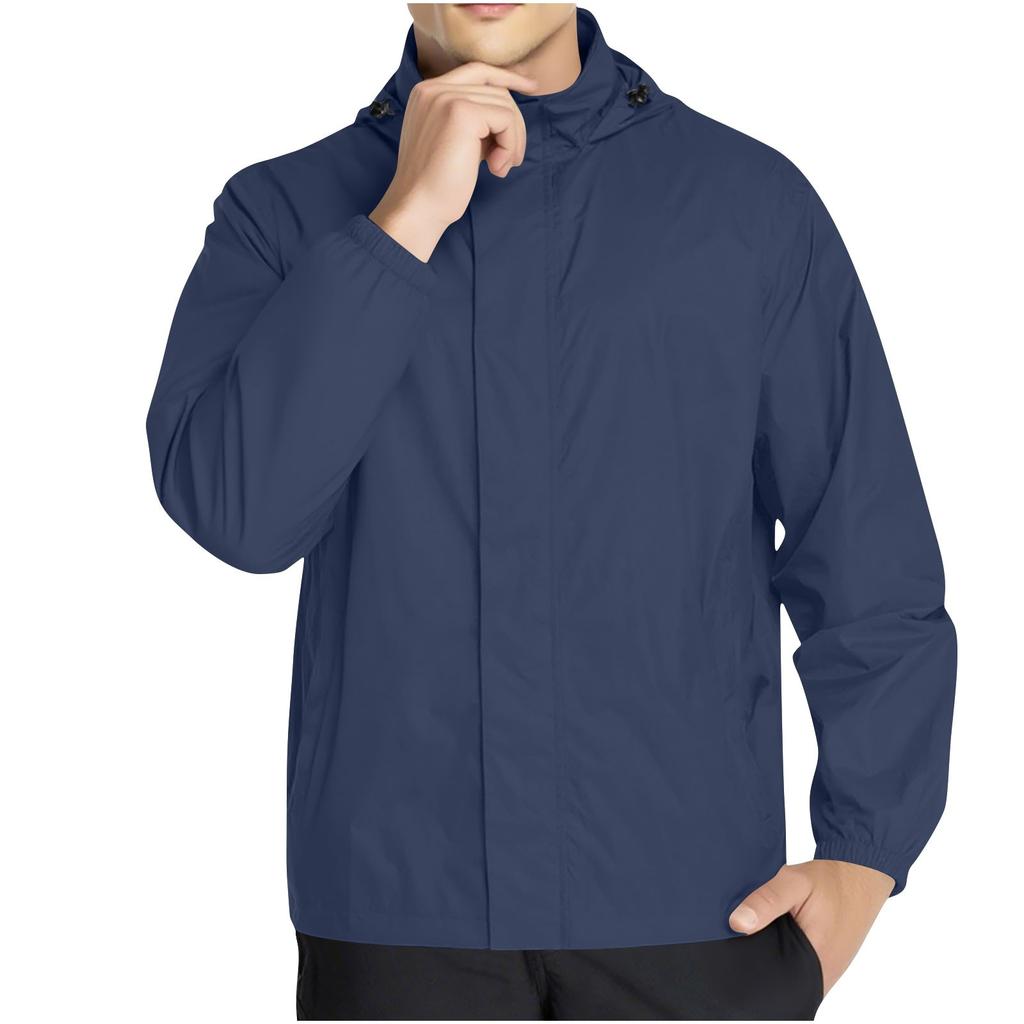 Rain Jacket Men Raincoat Running Waterproof Windproof Travel Hiking Cycling Rain Coat