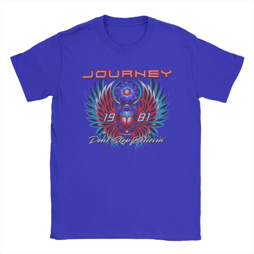Journey Dont Stop Believin Scarab TShirt Summer Pure Cotton T Shirts For Unisexs Harajuku DIY Tee Shirt Short Sleeve Funny Tees